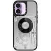 image:imageCASETiFY for iPhone 17 Case  Metallic Glaze MagSafe Compatible  ScratchResistant  Reflective  49 ft Drop Protection  Audio Cassette  Silver On BlackAudio Cassette