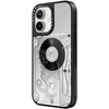 image:imageCASETiFY for iPhone 17 Case  Metallic Glaze MagSafe Compatible  ScratchResistant  Reflective  49 ft Drop Protection  Audio Cassette  Silver On BlackAudio Cassette