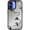 image:imageCASETiFY for iPhone 17 Case  Metallic Glaze MagSafe Compatible  ScratchResistant  Reflective  49 ft Drop Protection  Audio Cassette  Silver On BlackBlack Organza Ribbons