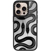 image:imageCASETiFY for iPhone 17 Case  Metallic Glaze MagSafe Compatible  ScratchResistant  Reflective  49 ft Drop Protection  Audio Cassette  Silver On BlackBlack Kingsnake