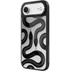 image:imageCASETiFY for iPhone 17 Case  Metallic Glaze MagSafe Compatible  ScratchResistant  Reflective  49 ft Drop Protection  Audio Cassette  Silver On BlackBlack Kingsnake
