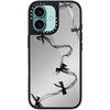 image:imageCASETiFY for iPhone 17 Case  Metallic Glaze MagSafe Compatible  ScratchResistant  Reflective  49 ft Drop Protection  Audio Cassette  Silver On BlackBlack Organza Ribbons