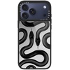 image:imageCASETiFY for iPhone 17 Case  Metallic Glaze MagSafe Compatible  ScratchResistant  Reflective  49 ft Drop Protection  Audio Cassette  Silver On BlackBlack Kingsnake