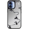 image:imageCASETiFY for iPhone 17 Case  Metallic Glaze MagSafe Compatible  ScratchResistant  Reflective  49 ft Drop Protection  Audio Cassette  Silver On BlackBlack Organza Ribbons