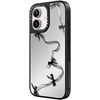 image:imageCASETiFY for iPhone 17 Case  Metallic Glaze MagSafe Compatible  ScratchResistant  Reflective  49 ft Drop Protection  Audio Cassette  Silver On BlackBlack Organza Ribbons