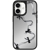image:imageCASETiFY for iPhone 17 Case  Metallic Glaze MagSafe Compatible  ScratchResistant  Reflective  49 ft Drop Protection  Audio Cassette  Silver On BlackBlack Organza Ribbons