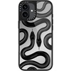 image:imageCASETiFY for iPhone 17 Case  Metallic Glaze MagSafe Compatible  ScratchResistant  Reflective  49 ft Drop Protection  Audio Cassette  Silver On BlackBlack Kingsnake