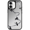 image:imageCASETiFY for iPhone 17 Case  Metallic Glaze MagSafe Compatible  ScratchResistant  Reflective  49 ft Drop Protection  Audio Cassette  Silver On BlackBlack Organza Ribbons