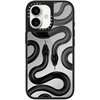 image:imageCASETiFY for iPhone 17 Case  Metallic Glaze MagSafe Compatible  ScratchResistant  Reflective  49 ft Drop Protection  Audio Cassette  Silver On BlackBlack Kingsnake