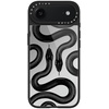 image:imageCASETiFY for iPhone 17 Case  Metallic Glaze MagSafe Compatible  ScratchResistant  Reflective  49 ft Drop Protection  Audio Cassette  Silver On BlackBlack Kingsnake
