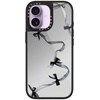 image:imageCASETiFY for iPhone 17 Case  Metallic Glaze MagSafe Compatible  ScratchResistant  Reflective  49 ft Drop Protection  Audio Cassette  Silver On BlackBlack Organza Ribbons