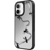 image:imageCASETiFY for iPhone 17 Case  Metallic Glaze MagSafe Compatible  ScratchResistant  Reflective  49 ft Drop Protection  Audio Cassette  Silver On BlackBlack Organza Ribbons