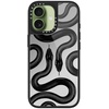 image:imageCASETiFY for iPhone 17 Case  Metallic Glaze MagSafe Compatible  ScratchResistant  Reflective  49 ft Drop Protection  Audio Cassette  Silver On BlackBlack Kingsnake
