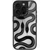 image:imageCASETiFY for iPhone 17 Case  Metallic Glaze MagSafe Compatible  ScratchResistant  Reflective  49 ft Drop Protection  Audio Cassette  Silver On BlackBlack Kingsnake