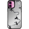 image:imageCASETiFY for iPhone 17 Case  Metallic Glaze MagSafe Compatible  ScratchResistant  Reflective  49 ft Drop Protection  Audio Cassette  Silver On BlackBlack Organza Ribbons