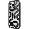 image:imageCASETiFY for iPhone 17 Case  Metallic Glaze MagSafe Compatible  ScratchResistant  Reflective  49 ft Drop Protection  Audio Cassette  Silver On BlackBlack Kingsnake