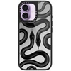 image:imageCASETiFY for iPhone 17 Case  Metallic Glaze MagSafe Compatible  ScratchResistant  Reflective  49 ft Drop Protection  Audio Cassette  Silver On BlackBlack Kingsnake