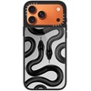 image:imageCASETiFY for iPhone 17 Case  Metallic Glaze MagSafe Compatible  ScratchResistant  Reflective  49 ft Drop Protection  Audio Cassette  Silver On BlackBlack Kingsnake