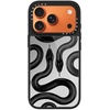 image:imageCASETiFY for iPhone 17 Case  Metallic Glaze MagSafe Compatible  ScratchResistant  Reflective  49 ft Drop Protection  Audio Cassette  Silver On BlackBlack Kingsnake