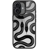 image:imageCASETiFY for iPhone 17 Case  Metallic Glaze MagSafe Compatible  ScratchResistant  Reflective  49 ft Drop Protection  Audio Cassette  Silver On BlackBlack Kingsnake