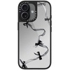 image:imageCASETiFY for iPhone 17 Case  Metallic Glaze MagSafe Compatible  ScratchResistant  Reflective  49 ft Drop Protection  Audio Cassette  Silver On BlackBlack Organza Ribbons