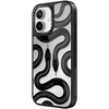 image:imageCASETiFY for iPhone 17 Case  Metallic Glaze MagSafe Compatible  ScratchResistant  Reflective  49 ft Drop Protection  Audio Cassette  Silver On BlackBlack Kingsnake