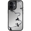 image:imageCASETiFY for iPhone 17 Case  Metallic Glaze MagSafe Compatible  ScratchResistant  Reflective  49 ft Drop Protection  Audio Cassette  Silver On BlackBlack Organza Ribbons