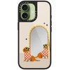 image:imageCASETiFY for iPhone 17 Case  Metallic Glaze MagSafe Compatible  ScratchResistant  Reflective  49 ft Drop Protection  Audio Cassette  Silver On BlackCheckered Dachshund Mirror