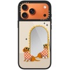 image:imageCASETiFY for iPhone 17 Case  Metallic Glaze MagSafe Compatible  ScratchResistant  Reflective  49 ft Drop Protection  Audio Cassette  Silver On BlackCheckered Dachshund Mirror