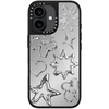 image:imageCASETiFY for iPhone 17 Case  Metallic Glaze MagSafe Compatible  ScratchResistant  Reflective  49 ft Drop Protection  Audio Cassette  Silver On BlackChrome Doodles