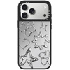 image:imageCASETiFY for iPhone 17 Case  Metallic Glaze MagSafe Compatible  ScratchResistant  Reflective  49 ft Drop Protection  Audio Cassette  Silver On BlackChrome Doodles