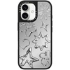 image:imageCASETiFY for iPhone 17 Case  Metallic Glaze MagSafe Compatible  ScratchResistant  Reflective  49 ft Drop Protection  Audio Cassette  Silver On BlackChrome Doodles