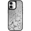 image:imageCASETiFY for iPhone 17 Case  Metallic Glaze MagSafe Compatible  ScratchResistant  Reflective  49 ft Drop Protection  Audio Cassette  Silver On BlackChrome Doodles