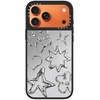 image:imageCASETiFY for iPhone 17 Case  Metallic Glaze MagSafe Compatible  ScratchResistant  Reflective  49 ft Drop Protection  Audio Cassette  Silver On BlackChrome Doodles
