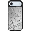 image:imageCASETiFY for iPhone 17 Case  Metallic Glaze MagSafe Compatible  ScratchResistant  Reflective  49 ft Drop Protection  Audio Cassette  Silver On BlackChrome Doodles
