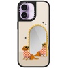 image:imageCASETiFY for iPhone 17 Case  Metallic Glaze MagSafe Compatible  ScratchResistant  Reflective  49 ft Drop Protection  Audio Cassette  Silver On BlackCheckered Dachshund Mirror