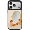 image:imageCASETiFY for iPhone 17 Case  Metallic Glaze MagSafe Compatible  ScratchResistant  Reflective  49 ft Drop Protection  Audio Cassette  Silver On BlackCheckered Dachshund Mirror