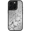 image:imageCASETiFY for iPhone 17 Case  Metallic Glaze MagSafe Compatible  ScratchResistant  Reflective  49 ft Drop Protection  Audio Cassette  Silver On BlackChrome Doodles
