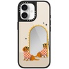 image:imageCASETiFY for iPhone 17 Case  Metallic Glaze MagSafe Compatible  ScratchResistant  Reflective  49 ft Drop Protection  Audio Cassette  Silver On BlackCheckered Dachshund Mirror