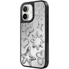 image:imageCASETiFY for iPhone 17 Case  Metallic Glaze MagSafe Compatible  ScratchResistant  Reflective  49 ft Drop Protection  Audio Cassette  Silver On BlackChrome Doodles