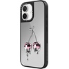 image:imageCASETiFY for iPhone 17 Case  Metallic Glaze MagSafe Compatible  ScratchResistant  Reflective  49 ft Drop Protection  Audio Cassette  Silver On BlackColored Melting Cherry