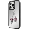 image:imageCASETiFY for iPhone 17 Case  Metallic Glaze MagSafe Compatible  ScratchResistant  Reflective  49 ft Drop Protection  Audio Cassette  Silver On BlackColored Melting Cherry