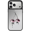 image:imageCASETiFY for iPhone 17 Case  Metallic Glaze MagSafe Compatible  ScratchResistant  Reflective  49 ft Drop Protection  Audio Cassette  Silver On BlackColored Melting Cherry
