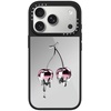 image:imageCASETiFY for iPhone 17 Case  Metallic Glaze MagSafe Compatible  ScratchResistant  Reflective  49 ft Drop Protection  Audio Cassette  Silver On BlackColored Melting Cherry