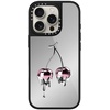 image:imageCASETiFY for iPhone 17 Case  Metallic Glaze MagSafe Compatible  ScratchResistant  Reflective  49 ft Drop Protection  Audio Cassette  Silver On BlackColored Melting Cherry