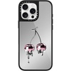 image:imageCASETiFY for iPhone 17 Case  Metallic Glaze MagSafe Compatible  ScratchResistant  Reflective  49 ft Drop Protection  Audio Cassette  Silver On BlackColored Melting Cherry