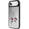 image:imageCASETiFY for iPhone 17 Case  Metallic Glaze MagSafe Compatible  ScratchResistant  Reflective  49 ft Drop Protection  Audio Cassette  Silver On BlackColored Melting Cherry