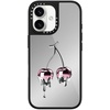 image:imageCASETiFY for iPhone 17 Case  Metallic Glaze MagSafe Compatible  ScratchResistant  Reflective  49 ft Drop Protection  Audio Cassette  Silver On BlackColored Melting Cherry