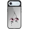 image:imageCASETiFY for iPhone 17 Case  Metallic Glaze MagSafe Compatible  ScratchResistant  Reflective  49 ft Drop Protection  Audio Cassette  Silver On BlackColored Melting Cherry