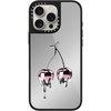 image:imageCASETiFY for iPhone 17 Case  Metallic Glaze MagSafe Compatible  ScratchResistant  Reflective  49 ft Drop Protection  Audio Cassette  Silver On BlackColored Melting Cherry
